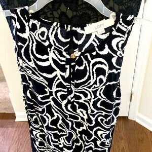 NWT LOFT black and white jumpsuit